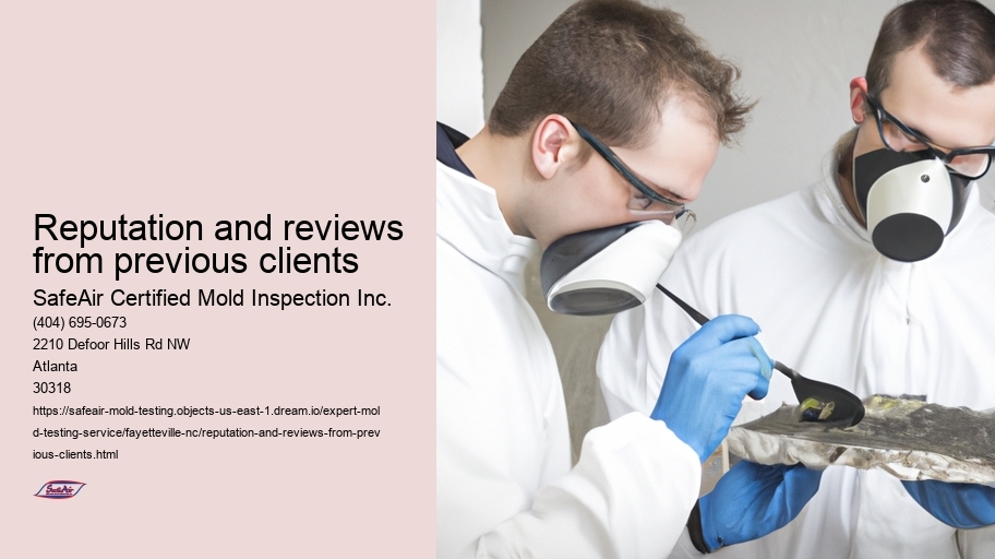 Reputation and reviews from previous clients