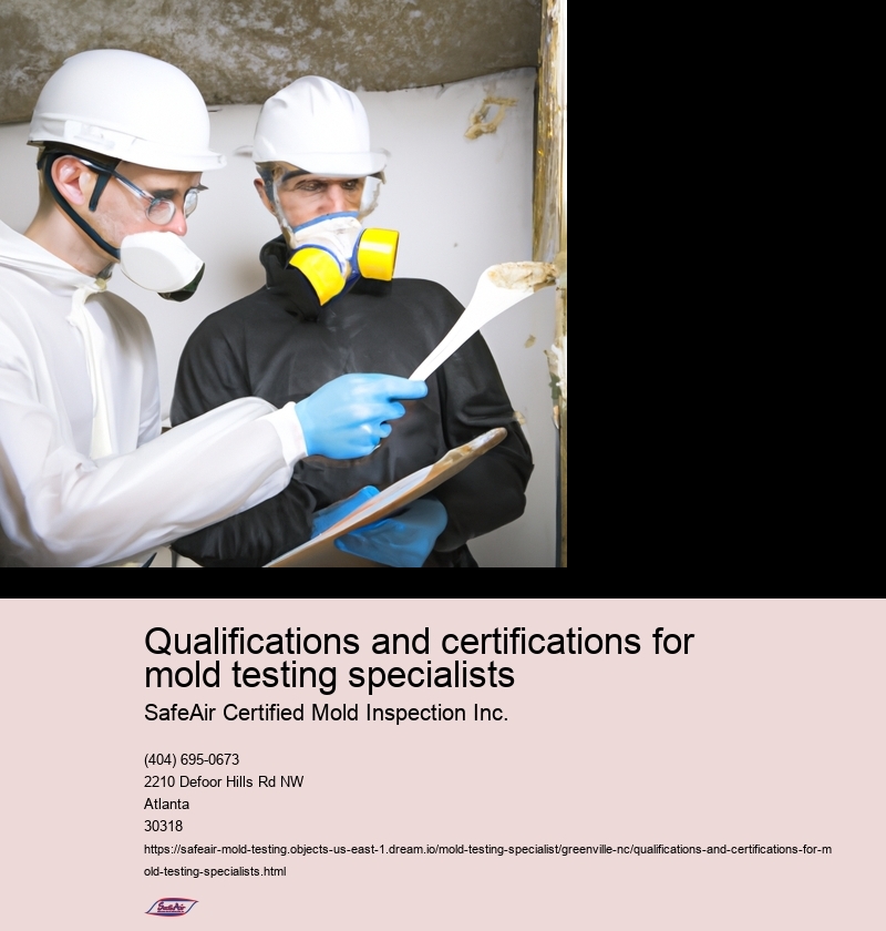 Qualifications and certifications for mold testing specialists